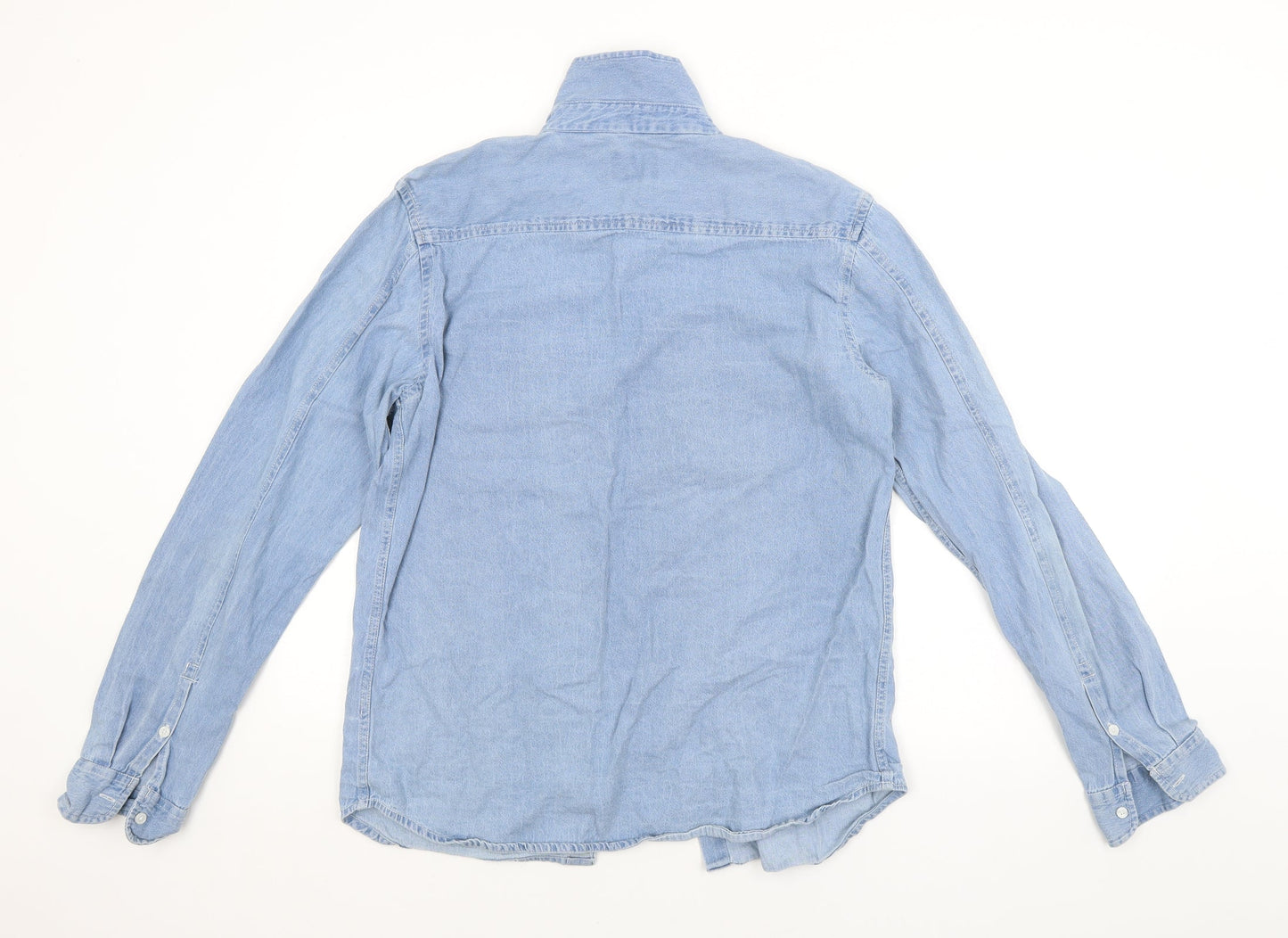 Mens UK Size M D/STRUCT Blue  Button-Up Long Sleeve Casual Shirt