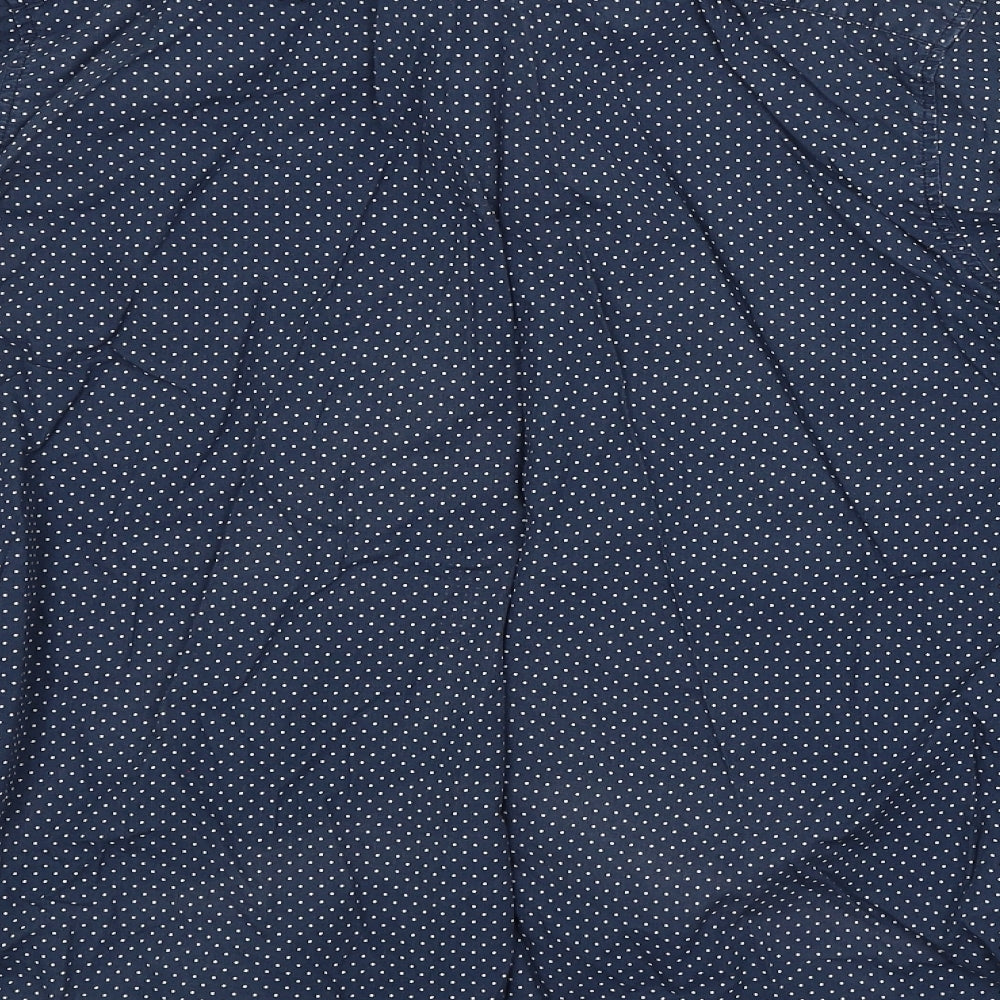 F&F Mens Blue Polka Dot   Button-Up Size M