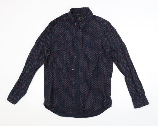 F&F Mens Multicoloured Argyle/Diamond   Button-Up Size M