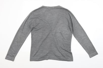 M&S Womens Grey   Cardigan Jumper