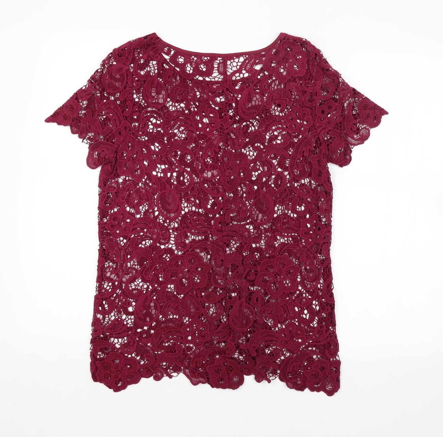 Womens UK Size 12 ANNE WEYBURN Purple Basic Blouse