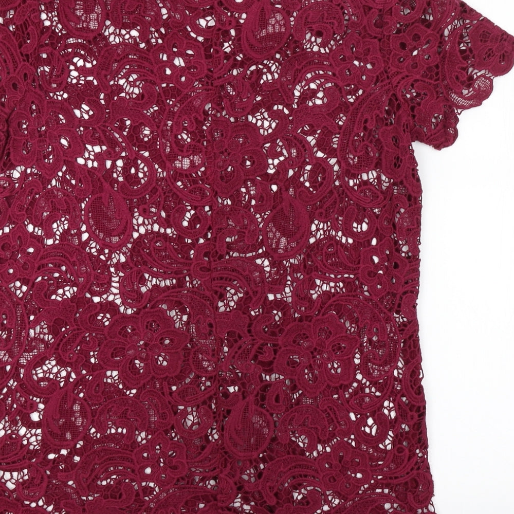 Womens UK Size 12 ANNE WEYBURN Purple Basic Blouse