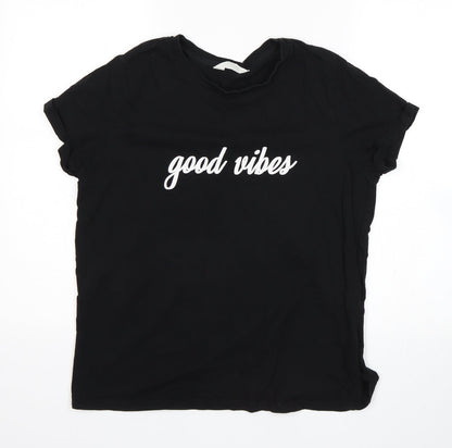 Primark Womens Black   Basic T-Shirt Size M