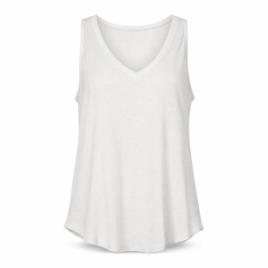 Front view of Atmosphere women’s white basic tank, size UK 14