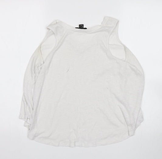 Atmosphere Womens White   Basic Tank Size 14