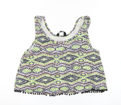 Womens UK Size 12 New Look Multicoloured Basic Tank