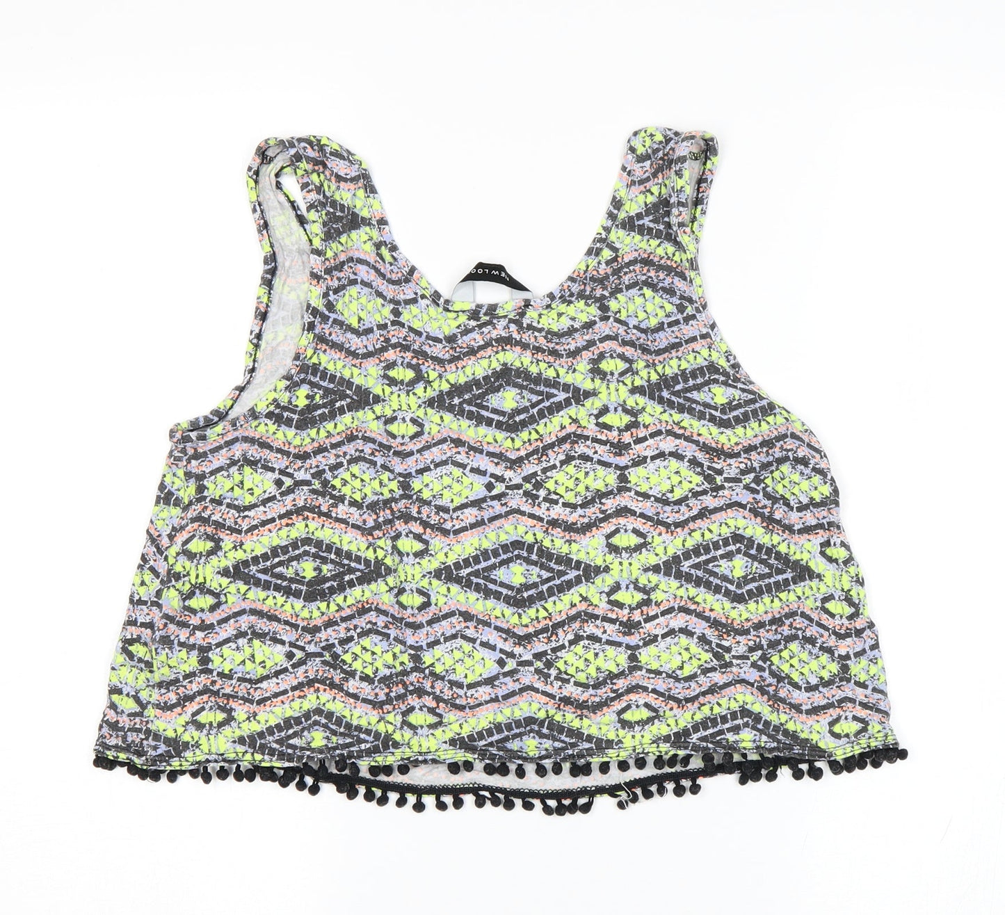 Womens UK Size 12 New Look Multicoloured Basic Tank