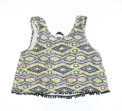 Womens UK Size 12 New Look Multicoloured Basic Tank