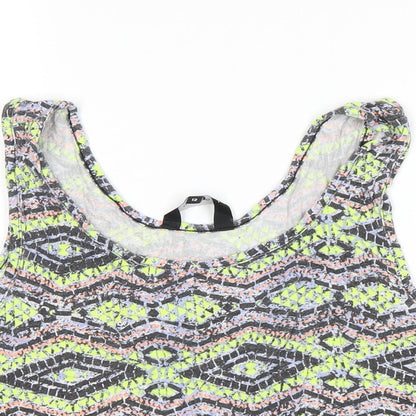 Womens UK Size 12 New Look Multicoloured Basic Tank