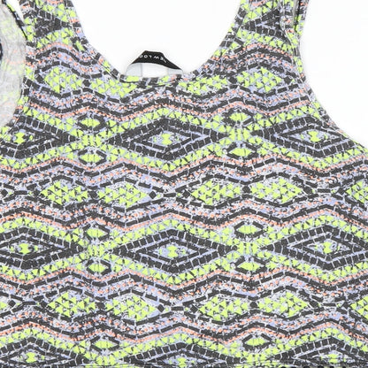 Womens UK Size 12 New Look Multicoloured Basic Tank