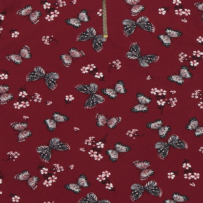 New Look Girls Red Floral  Basic Blouse Size 14 Years