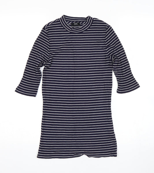 F&F Womens Blue Striped  Pullover Jumper Size 8