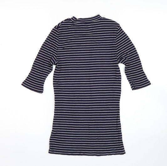 F&F Womens Blue Striped  Pullover Jumper Size 8