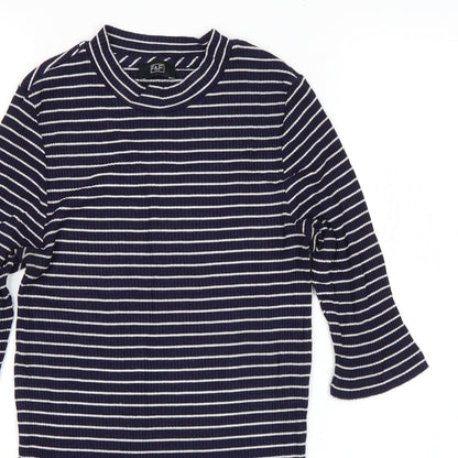 F&F Womens Blue Striped  Pullover Jumper Size 8
