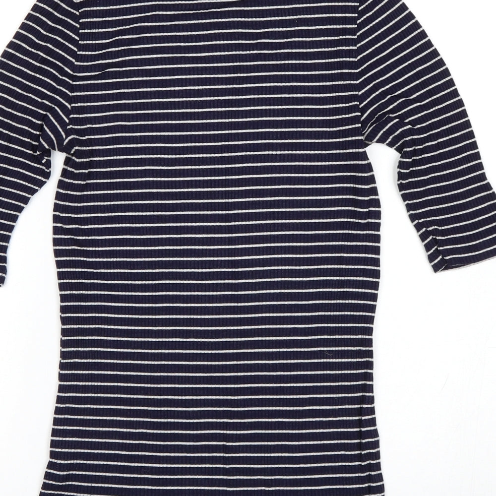 F&F Womens Blue Striped  Pullover Jumper Size 8
