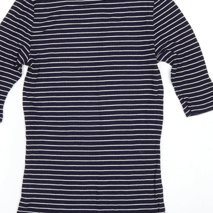 F&F Womens Blue Striped  Pullover Jumper Size 8