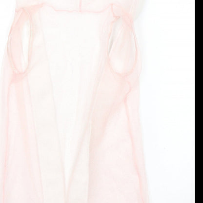 George Girls Pink Polka Dot   Gown Size 3-4 Years