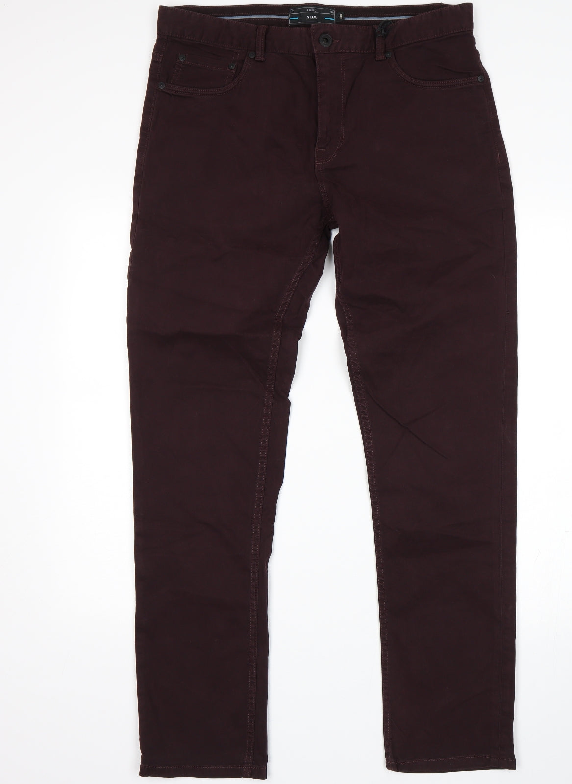 Womens UK Size 34 NEXT Slim Fit Chino Purple Trousers