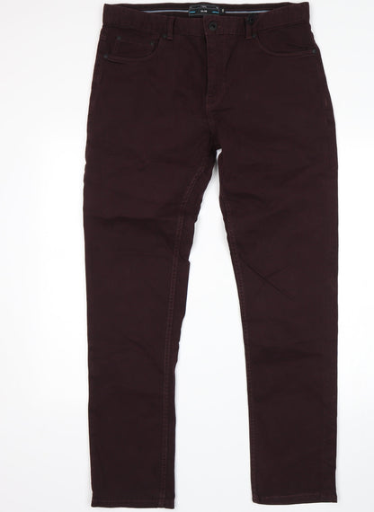Womens UK Size 34 NEXT Slim Fit Chino Purple Trousers