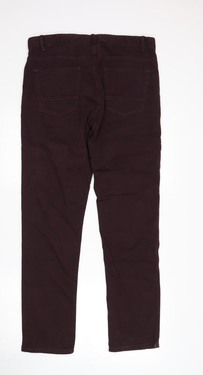 Womens UK Size 34 NEXT Slim Fit Chino Purple Trousers