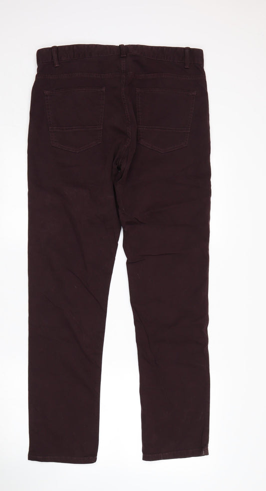 Womens UK Size 34 NEXT Slim Fit Chino Purple Trousers