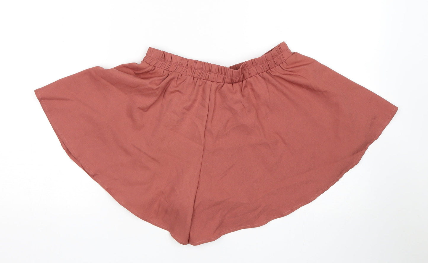 PRETTYLITTLETHING Womens Orange   Paperbag Shorts Size 8