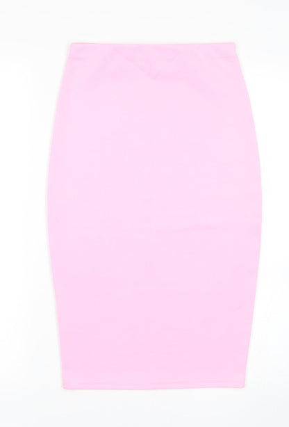 PRETTYLITTLETHING Womens Pink   Bandage Skirt Size 8