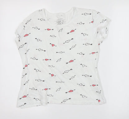 Womens UK Size 10 Atmosphere White Basic T-Shirt