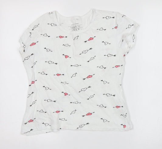 Womens UK Size 10 Atmosphere White Basic T-Shirt