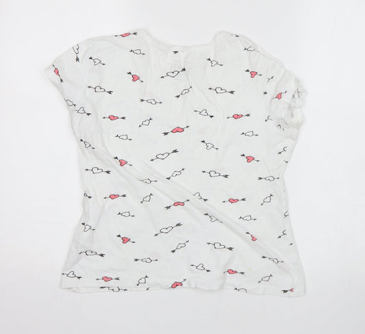 Womens UK Size 10 Atmosphere White Basic T-Shirt