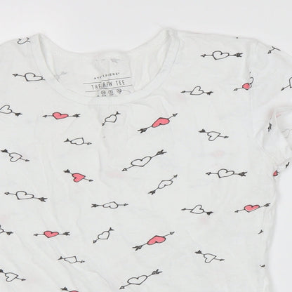 Womens UK Size 10 Atmosphere White Basic T-Shirt