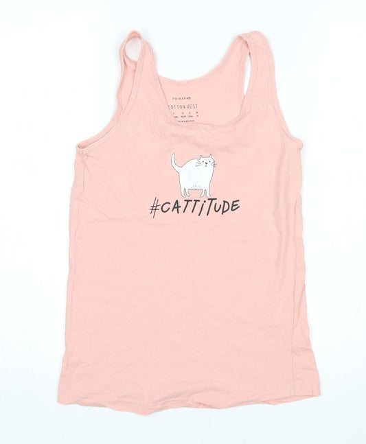 Primark Womens Pink   Basic Tank Size 4