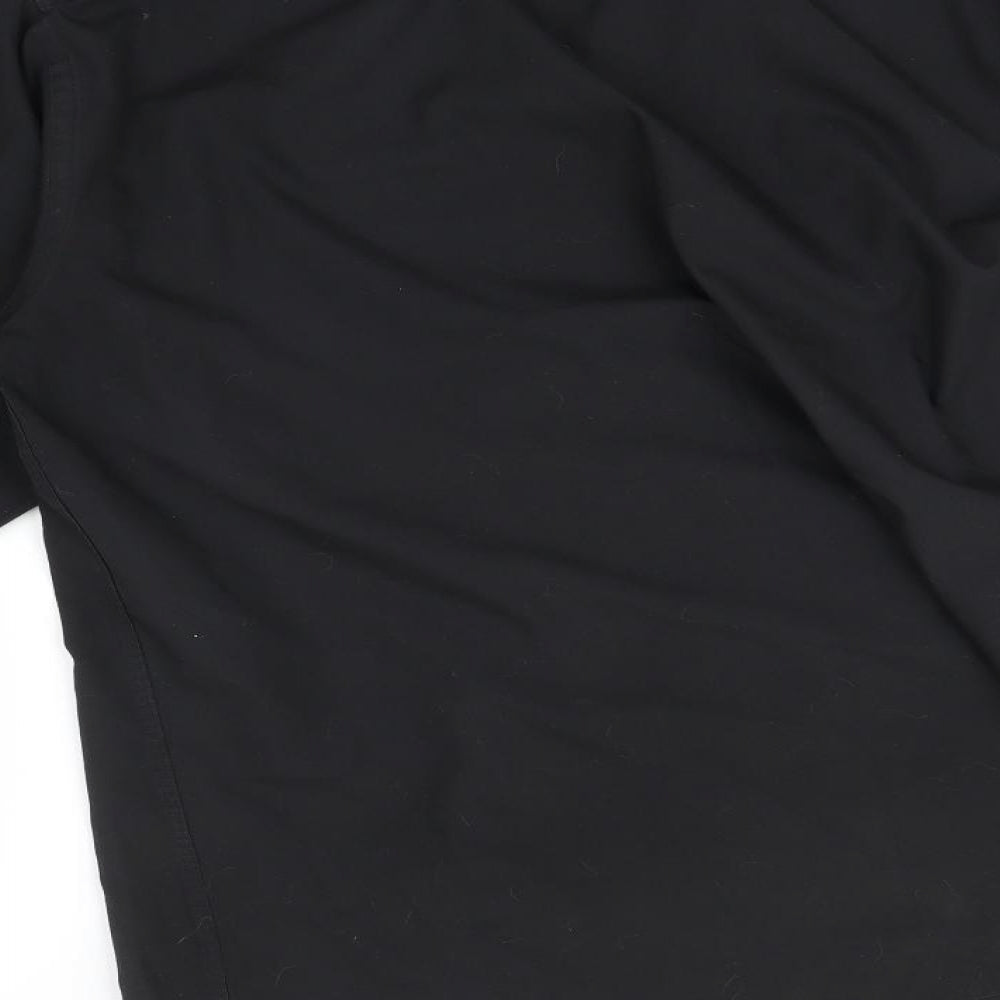 T&W Mens Black    Button-Up Size 17