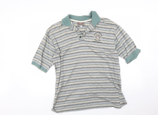 Bahama bay Mens Multicoloured Striped   Polo Size L  - Ocean world