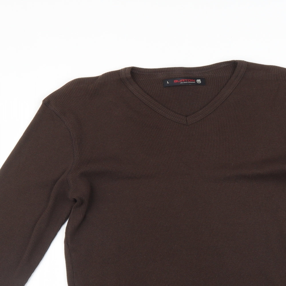 Womens UK Size L Burton Brown Pullover Jumper