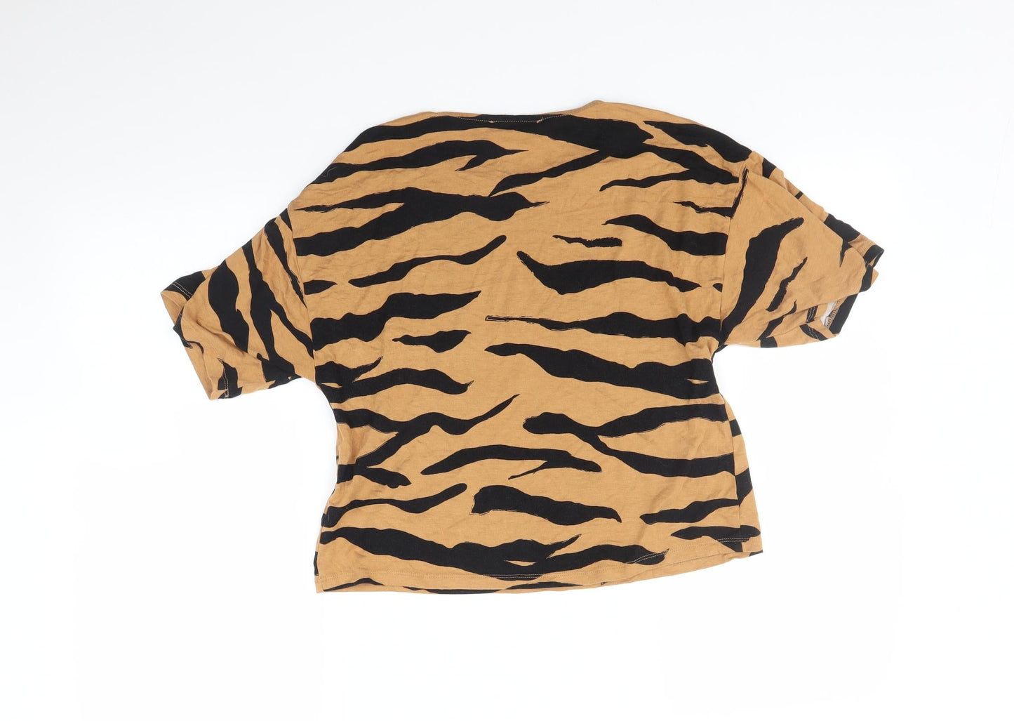 Primark Womens Multicoloured Animal Print  Basic T-Shirt Size 2XS