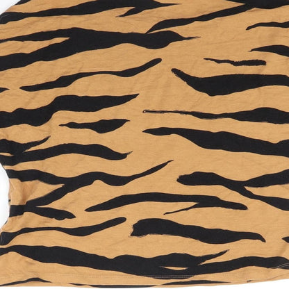 Primark Womens Multicoloured Animal Print  Basic T-Shirt Size 2XS