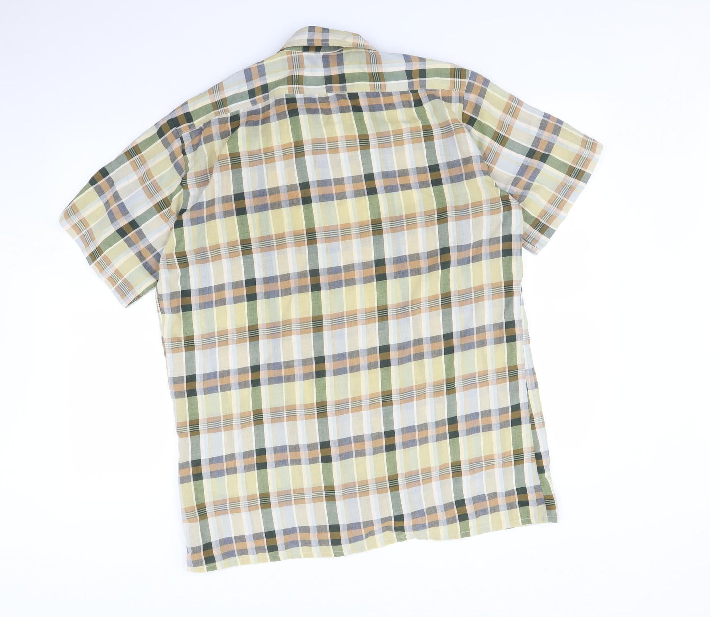 Mens UK Size L Preworn Multicoloured  Button-Up Short Sleeve Casual Shirt
