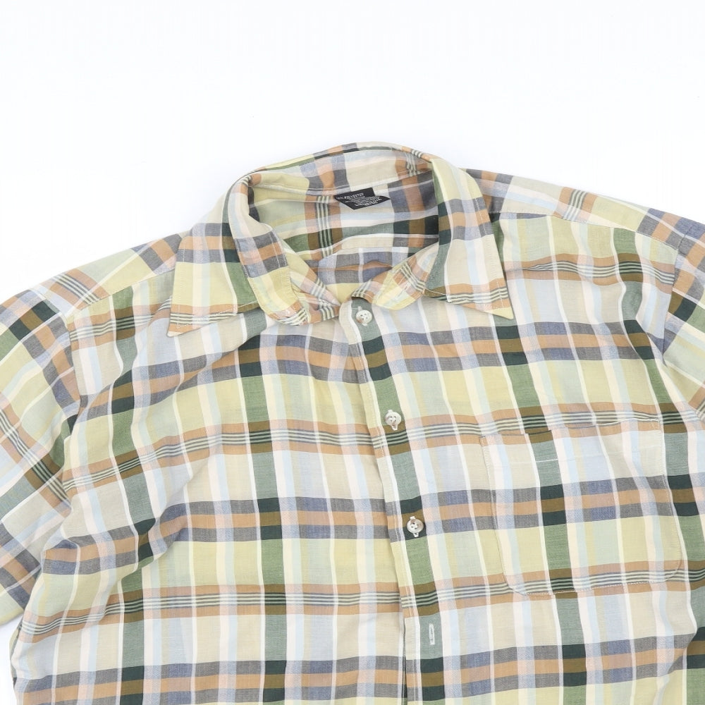 Mens UK Size L Preworn Multicoloured  Button-Up Short Sleeve Casual Shirt