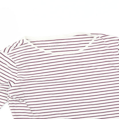 Primark Womens Multicoloured Striped  Basic T-Shirt Size S