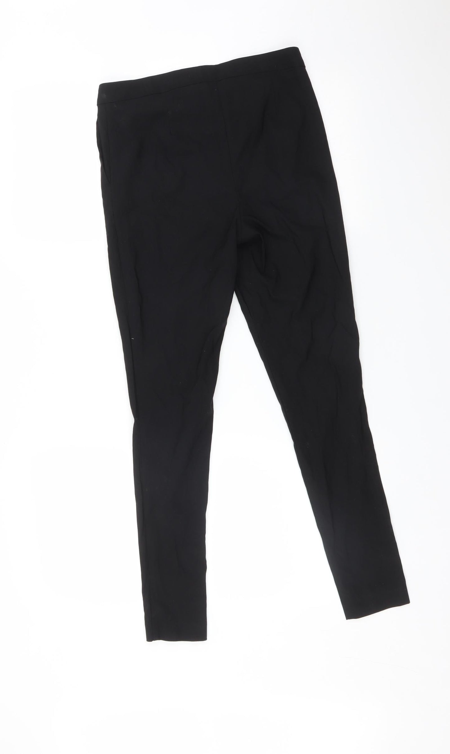 Womens UK Size 8 Preworn Regular Fit  Black Trousers