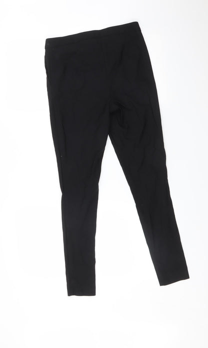 Womens UK Size 8 Preworn Regular Fit  Black Trousers