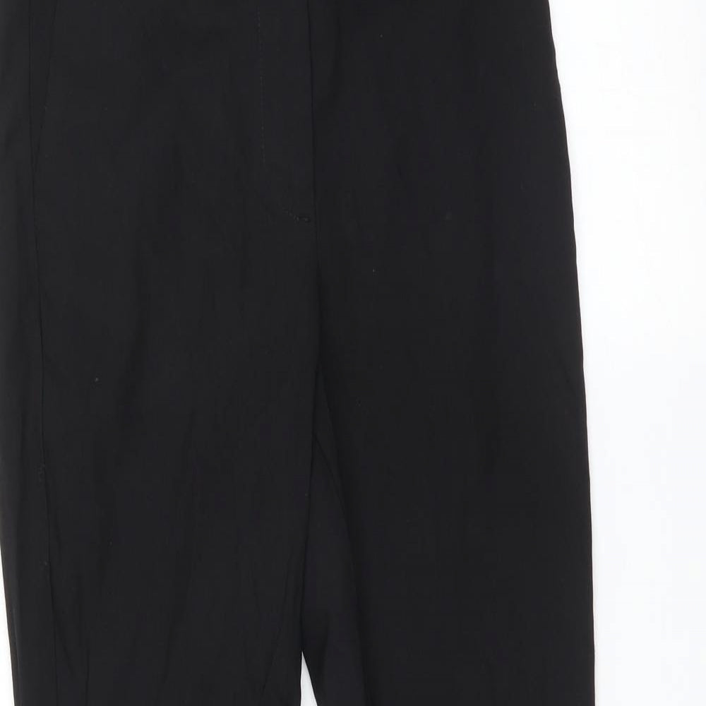 Womens UK Size 8 Preworn Regular Fit  Black Trousers