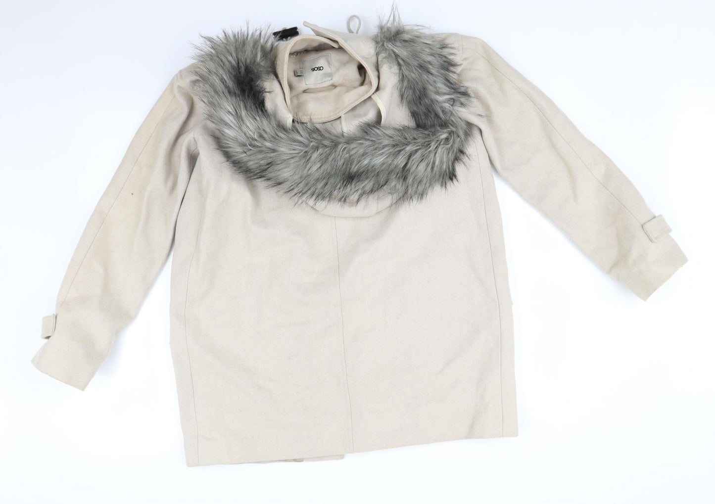 Womens UK Size 10 ASOS Beige Overcoat