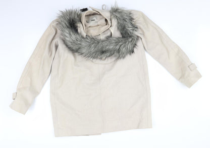 Womens UK Size 10 ASOS Beige Overcoat