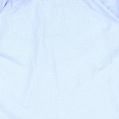 Mens UK Size 16.5 Cedarwood state Blue  Button-Up Long Sleeve Casual Shirt