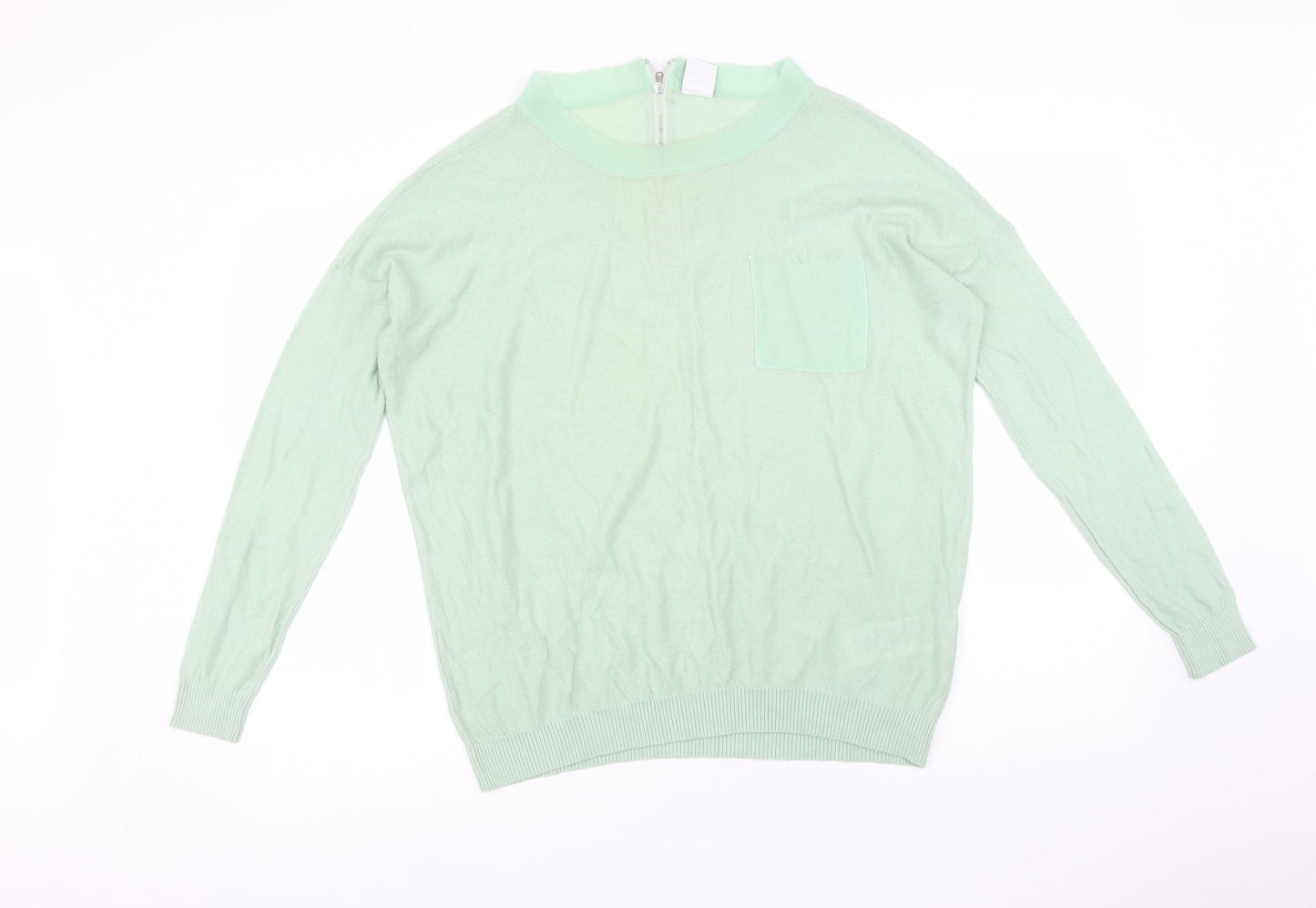 Womens UK Size S Vera Moda Green Basic T-Shirt
