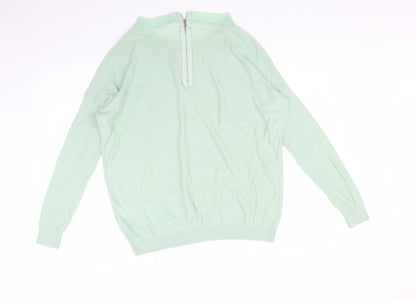 Womens UK Size S Vera Moda Green Basic T-Shirt
