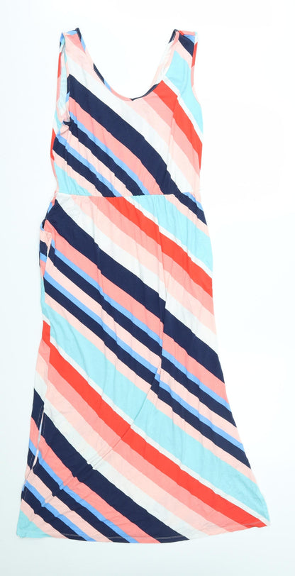 George Womens Multicoloured Striped  A-Line  Size M