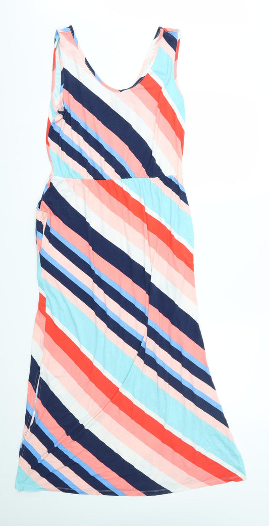 George Womens Multicoloured Striped  A-Line  Size M